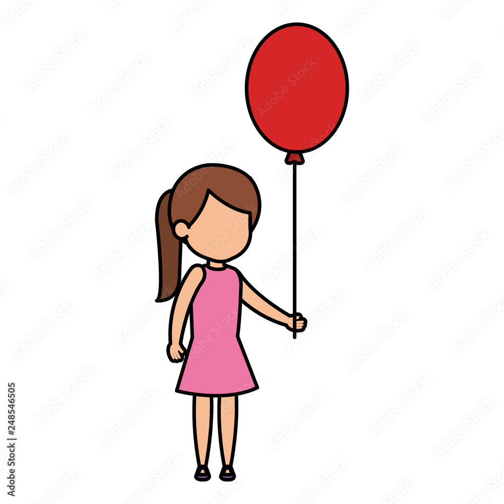 beautiful little girl with balloons helium beautiful little girl with balloons helium