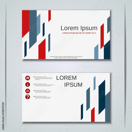 Modern business visiting card vector template