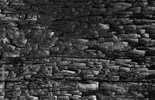 charred dark wood texture for background