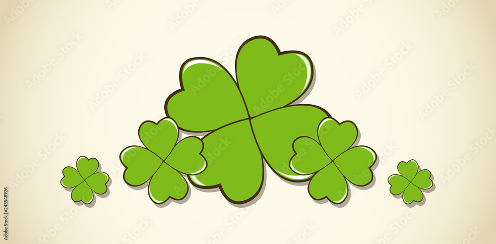 Saint Patrick's Day clover leaves design element