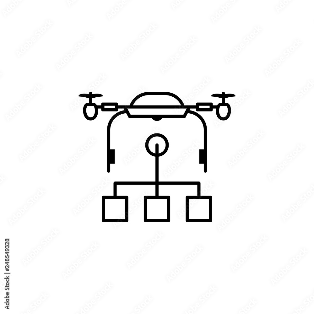 copter, drone, transportation, delivery icon. Element of quadrocopter icon. Thin line icon for website design and development, app development. Premium icon copter, drone, transportation, delivery icon. Element of quadrocopter icon. Thin line icon for website design and development, app development. Premium icon