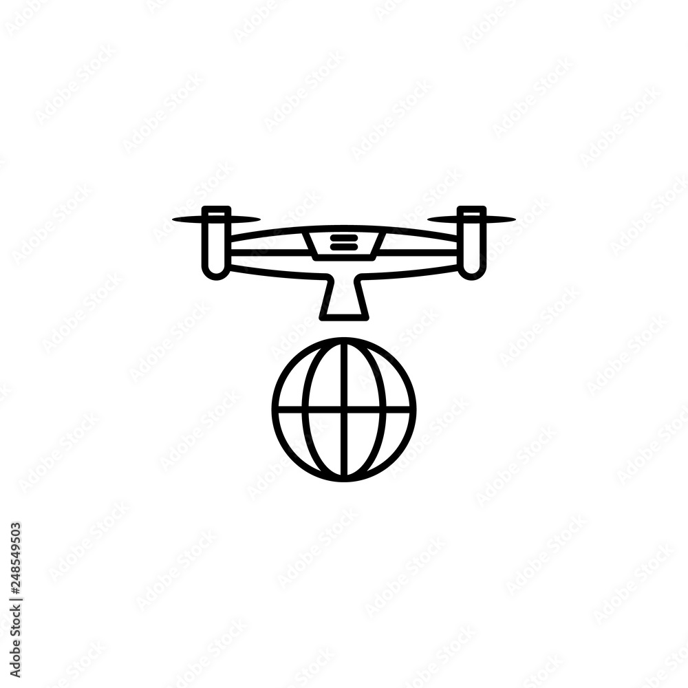 quadcopter, drone, world, global icon. Element of quadrocopter icon. Thin line icon for website design and development, app development. Premium icon quadcopter, drone, world, global icon. Element of quadrocopter icon. Thin line icon for website design and development, app development. Premium icon