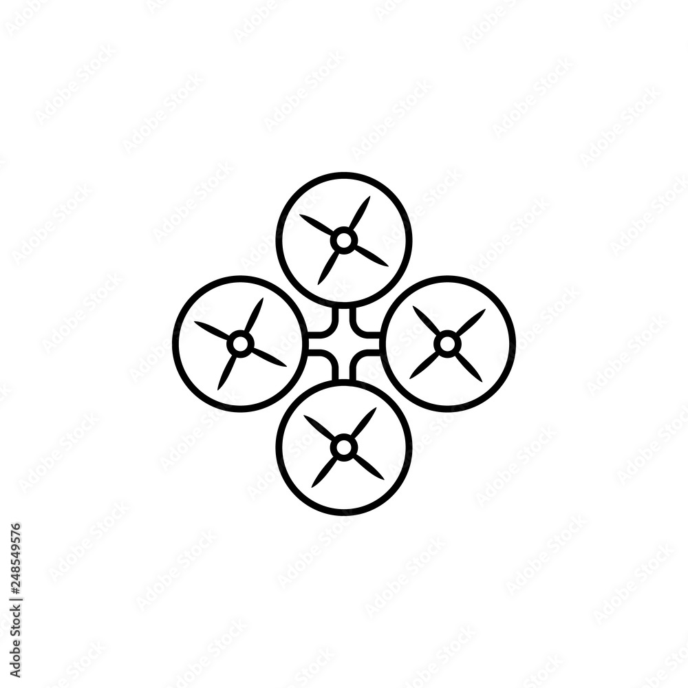 propeller, quadcopter, drone icon. Element of quadrocopter icon. Thin line icon for website design and development, app development. Premium icon