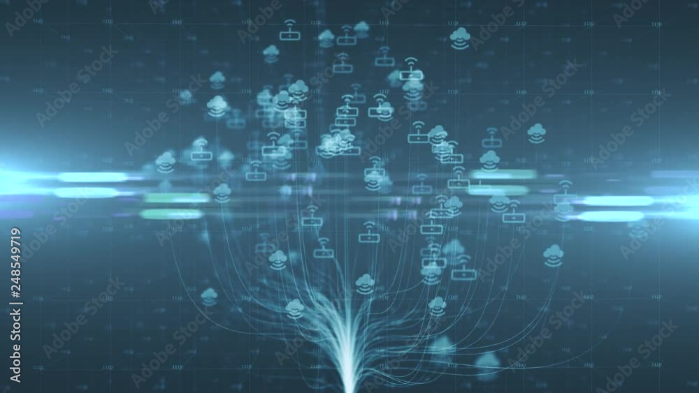 Internet of things IOT safe and secure network connection wireless cloud computing
