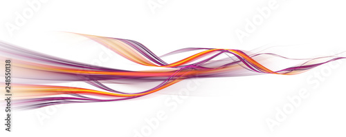 Colorful waves on white background
