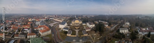 Aerial photo of Batthyany castle, Kormend