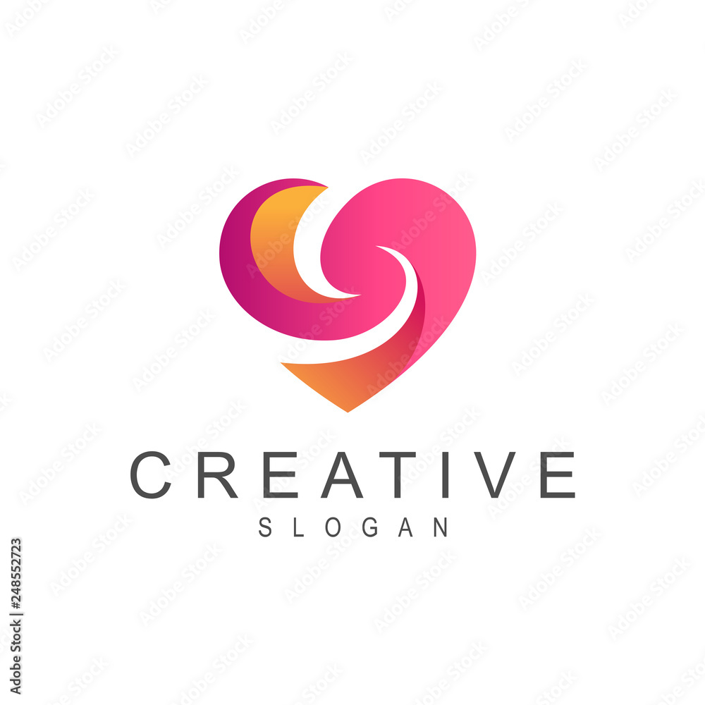 Abstract Heart Letter S Logo Abstract Heart Letter S Logo