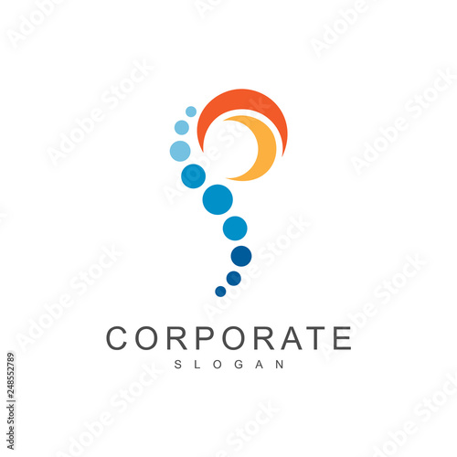 Chiropractic Logo, Letter P Logo