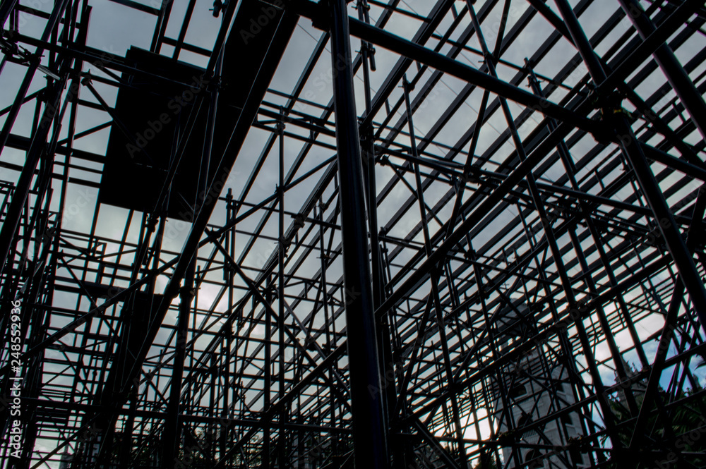 Scaffolding of a building Scaffolding of a building
