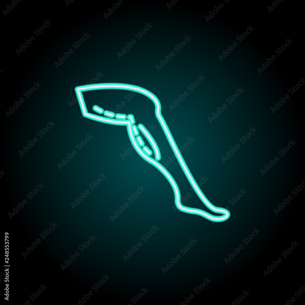 leg icon. Elements of plastic syrgery in neon style icons. Simple icon for websites, web design, mobile app, info graphics leg icon. Elements of plastic syrgery in neon style icons. Simple icon for websites, web design, mobile app, info graphics
