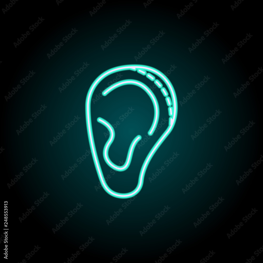 corrective plastic ear icon. Elements of plastic syrgery in neon style icons. Simple icon for websites, web design, mobile app, info graphics corrective plastic ear icon. Elements of plastic syrgery in neon style icons. Simple icon for websites, web design, mobile app, info graphics