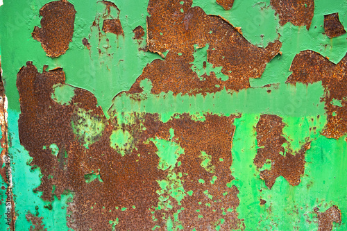 Green rusty metal texture background © oscarfuentes