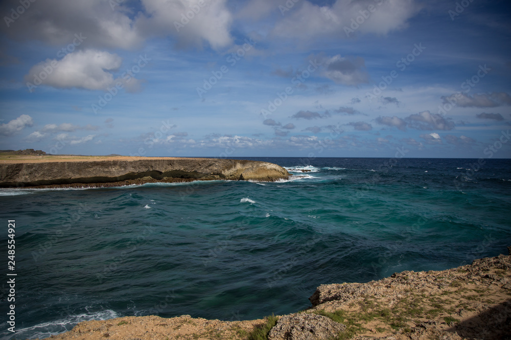 Aruba's Natural Bridge and the coastline around it Aruba's Natural Bridge and the coastline around it