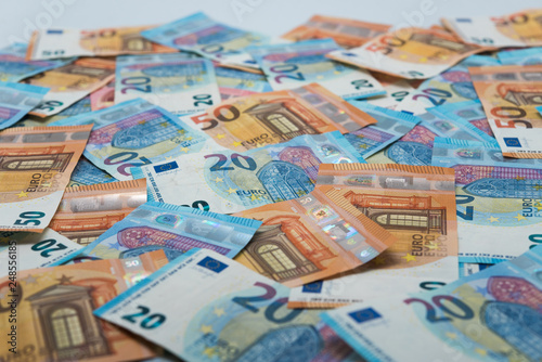 background of euro bills, economy concept