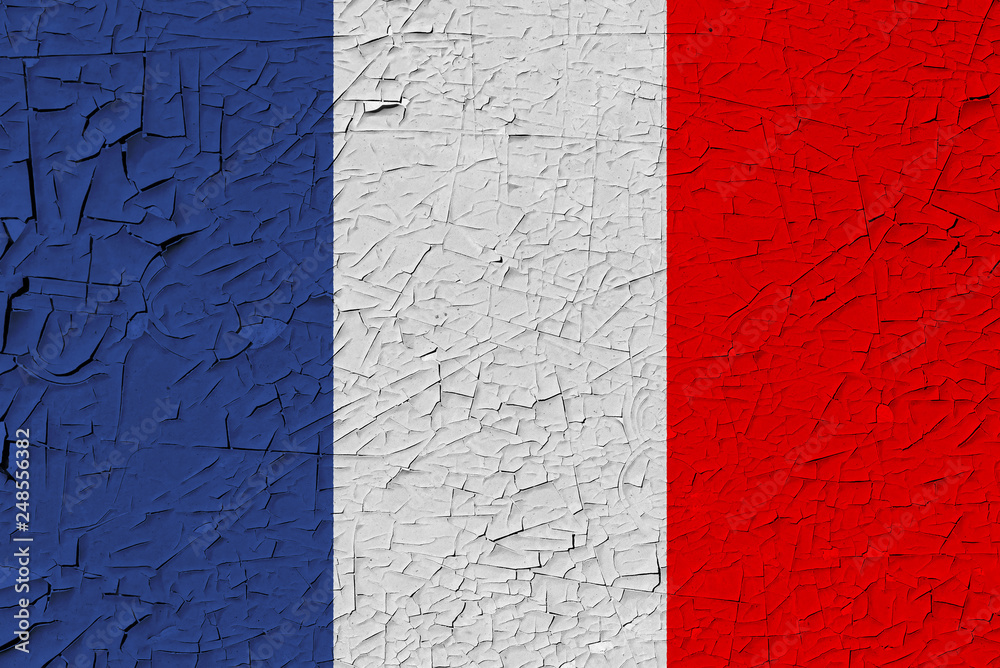 France painted flag