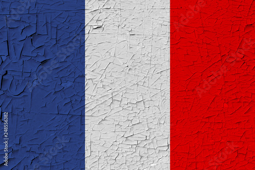 France painted flag