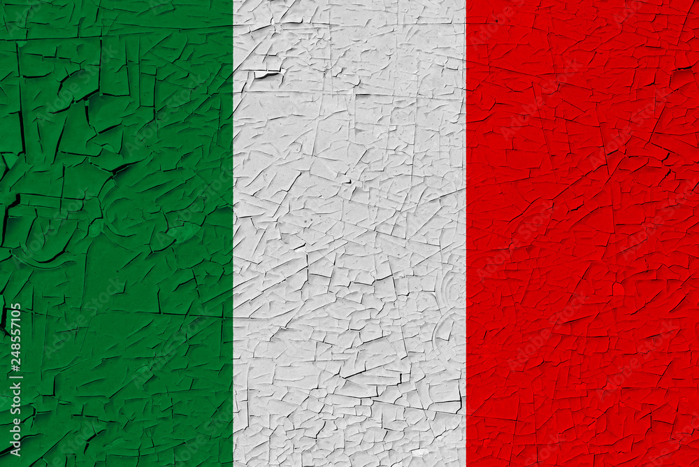 Italy painted flag