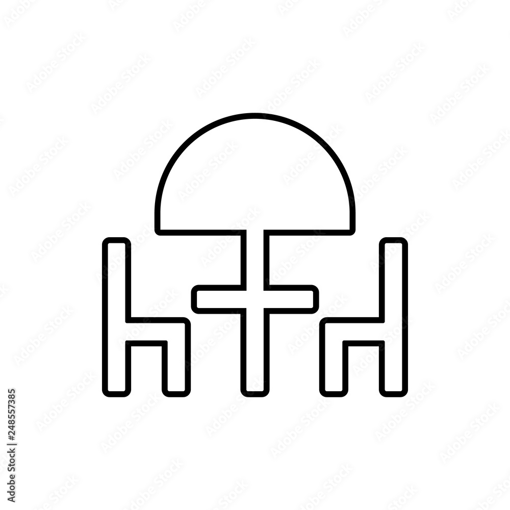 chairs and umbrella glyph icon. Element of Furniture for mobile concept and web apps icon. Thin line icon for website design and development, app development chairs and umbrella glyph icon. Element of Furniture for mobile concept and web apps icon. Thin line icon for website design and development, app development