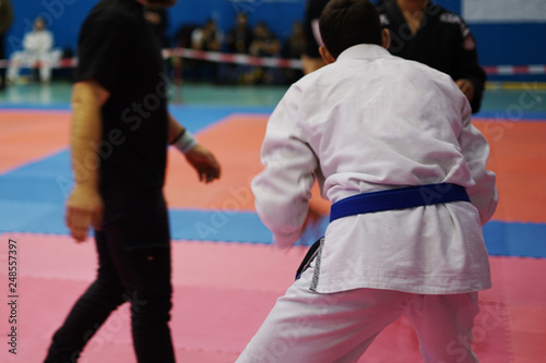 Brazilian Jiu Jitsu BJJ fighters Fighting on The Tournament Competition