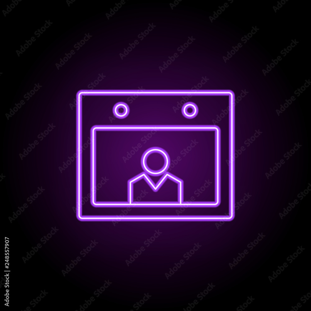 date of birth line icon. Elements of web in neon style icons. Simple icon for websites, web design, mobile app, info graphics date of birth line icon. Elements of web in neon style icons. Simple icon for websites, web design, mobile app, info graphics
