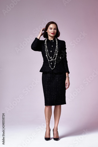 Beautiful Woman Lady Spring Autumn Collection Glamor Model Business Office  Fashion Clothes Wear Casual Style Grey Color Suit Stock Image - Image of  manager, elegance: 139034029