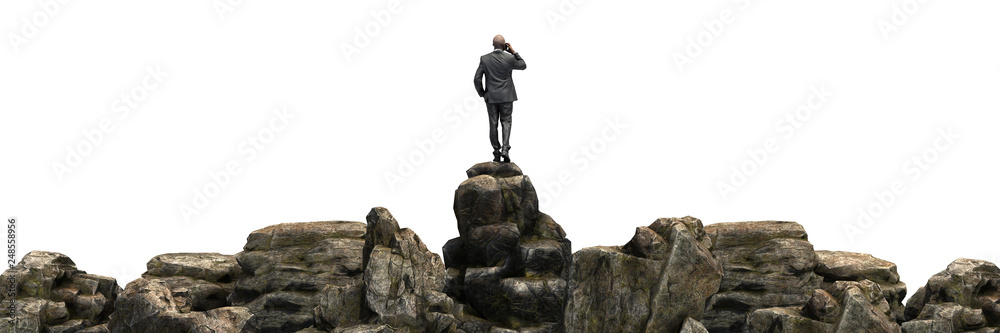 businessman looking forwards. 3d Rendering businessman looking forwards. 3d Rendering