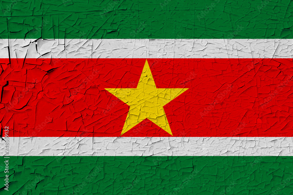 Suriname painted flag