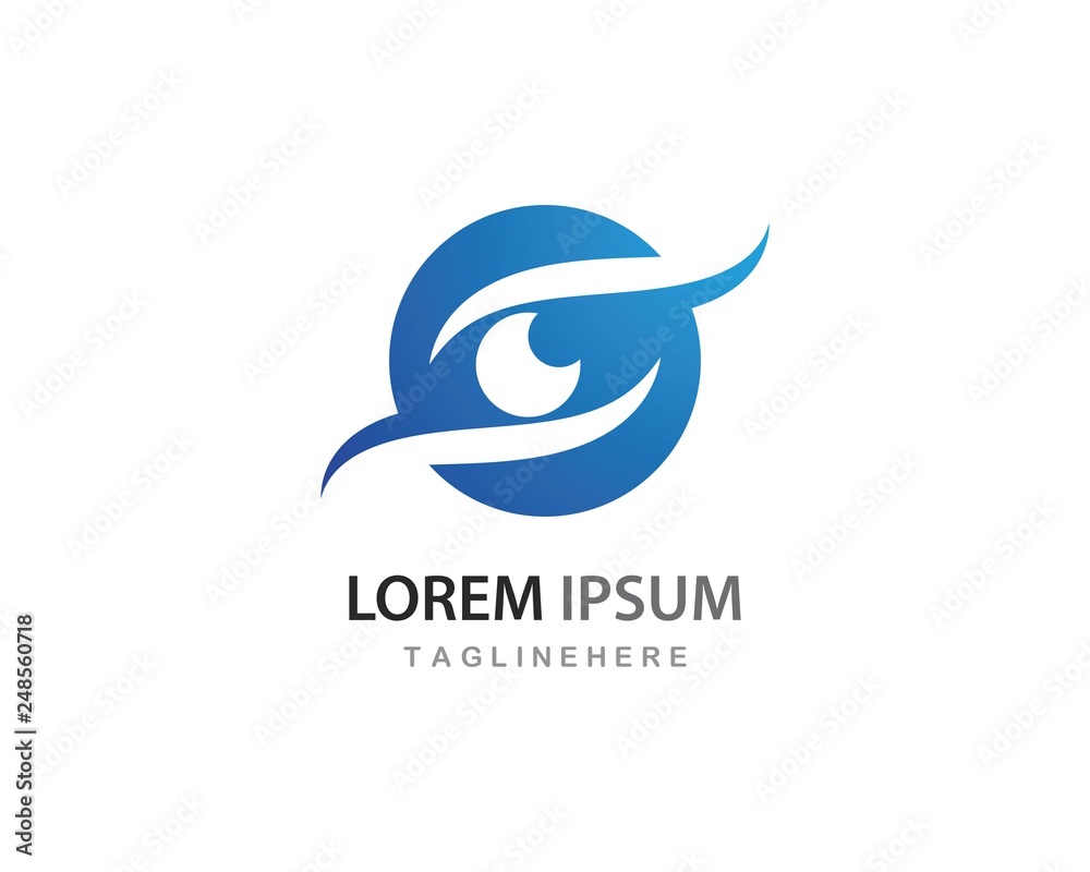 Naklejka premium Eye care logo vector