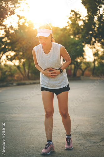 Woman running for good health