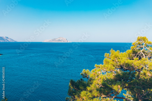 island, rocks and beach with sea or ocean