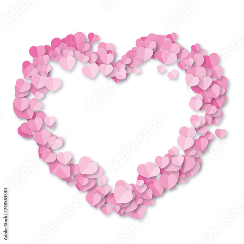 Heart sign on white background