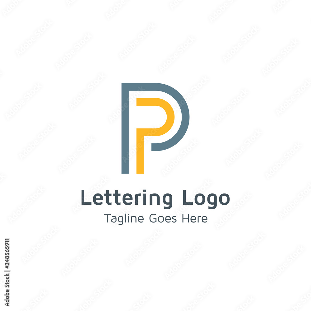 Lettering P Vector Lettering P Vector