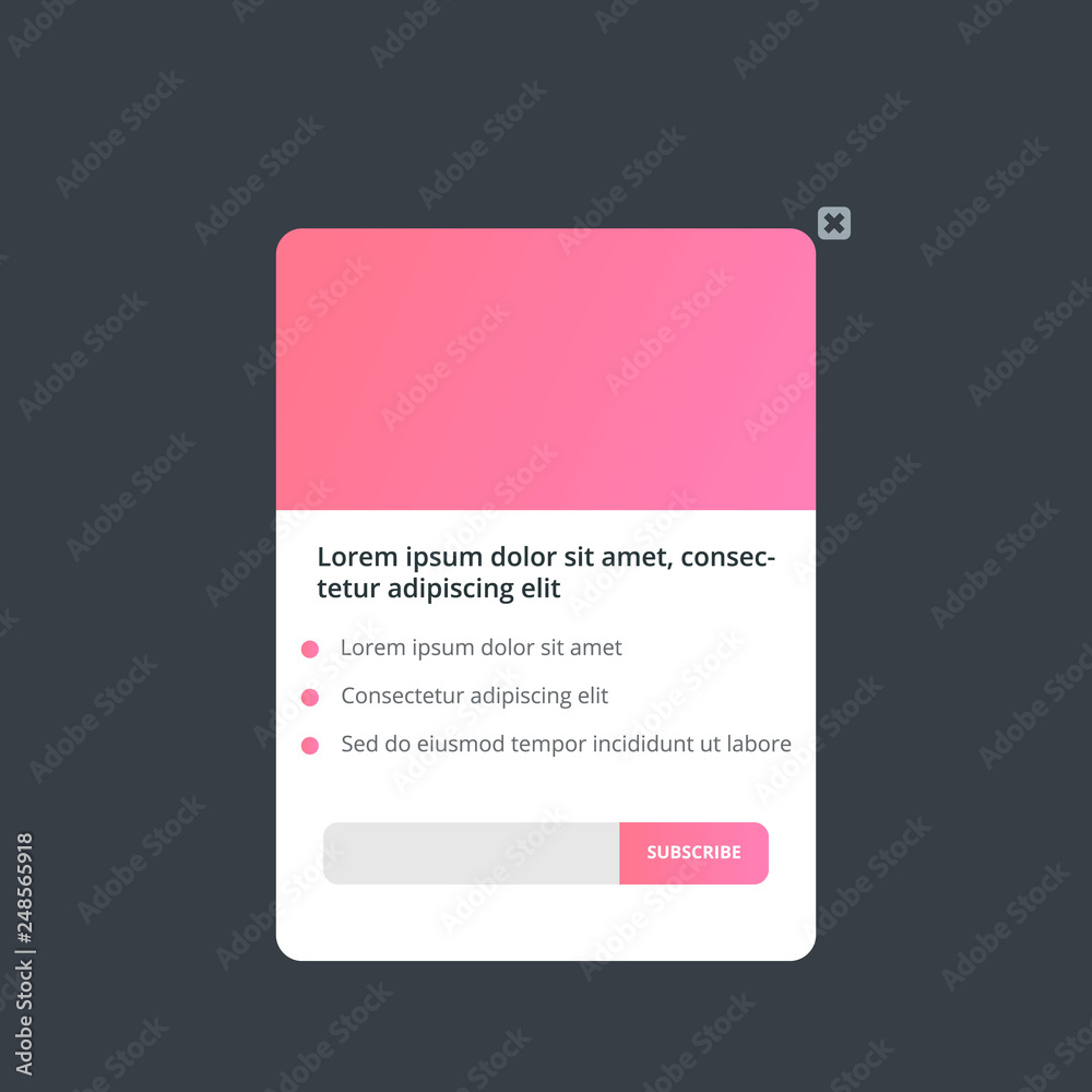modal ui design template vector modal ui design template vector