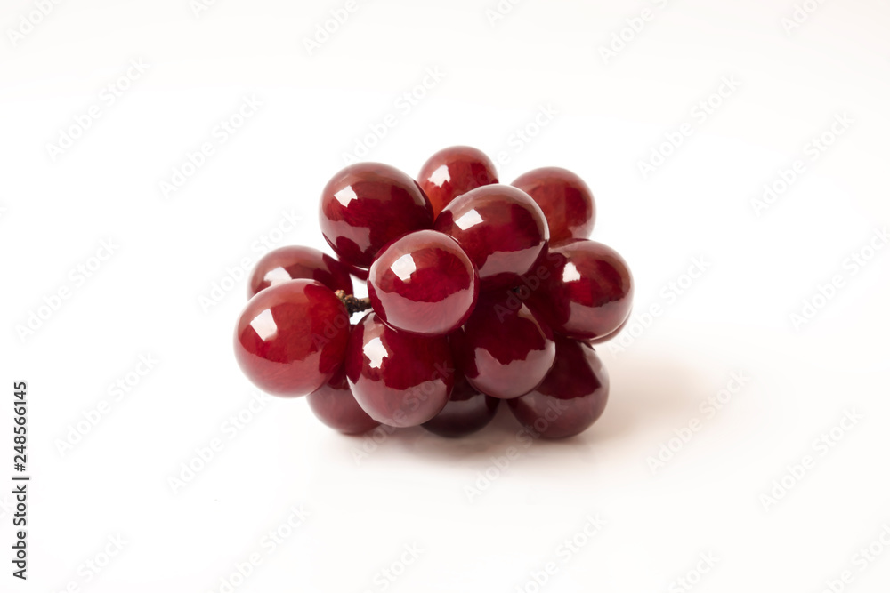 Ripe red grape. on white background. clipping path. Ripe red grape. on white background. clipping path.