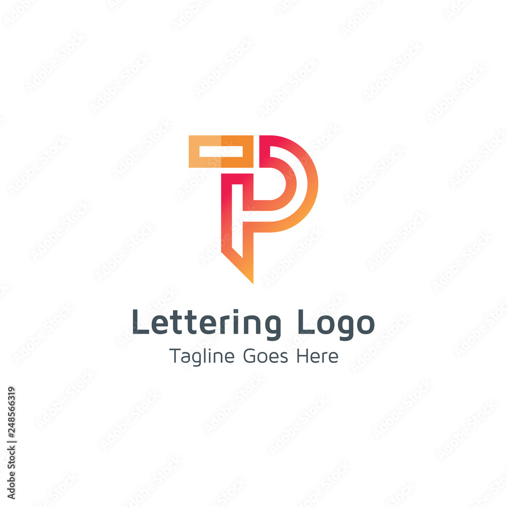 Lettering P Vector