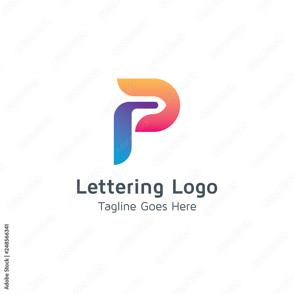 Lettering P Vector