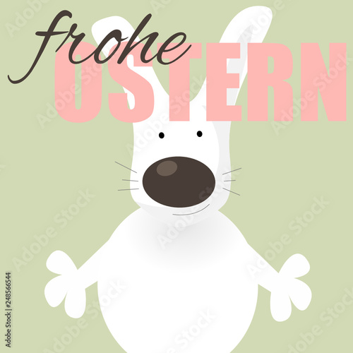 Frohe Ostern Karte Hase