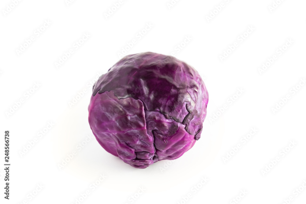 Purple cabbage isolated on white background and clipping path. Purple cabbage isolated on white background and clipping path.
