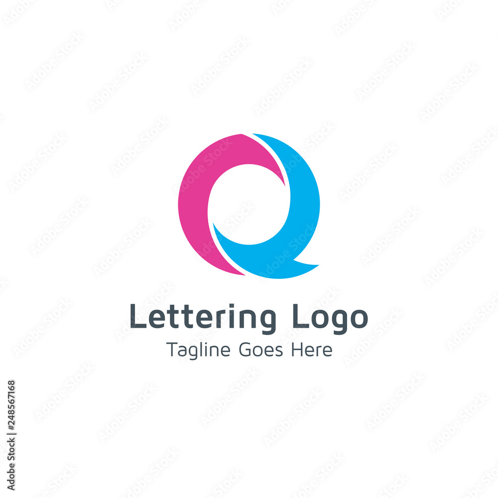 Lettering Q vector Lettering Q vector