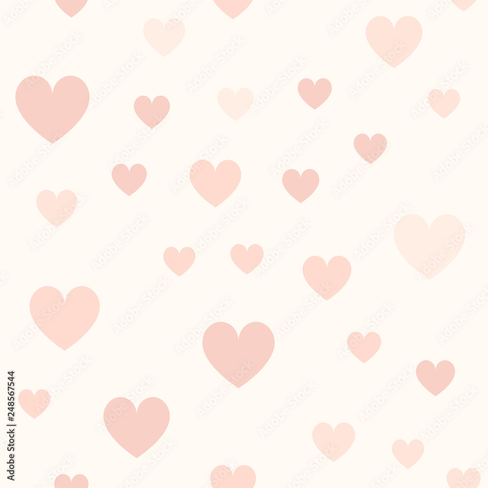Rose heart pattern. Seamless vector