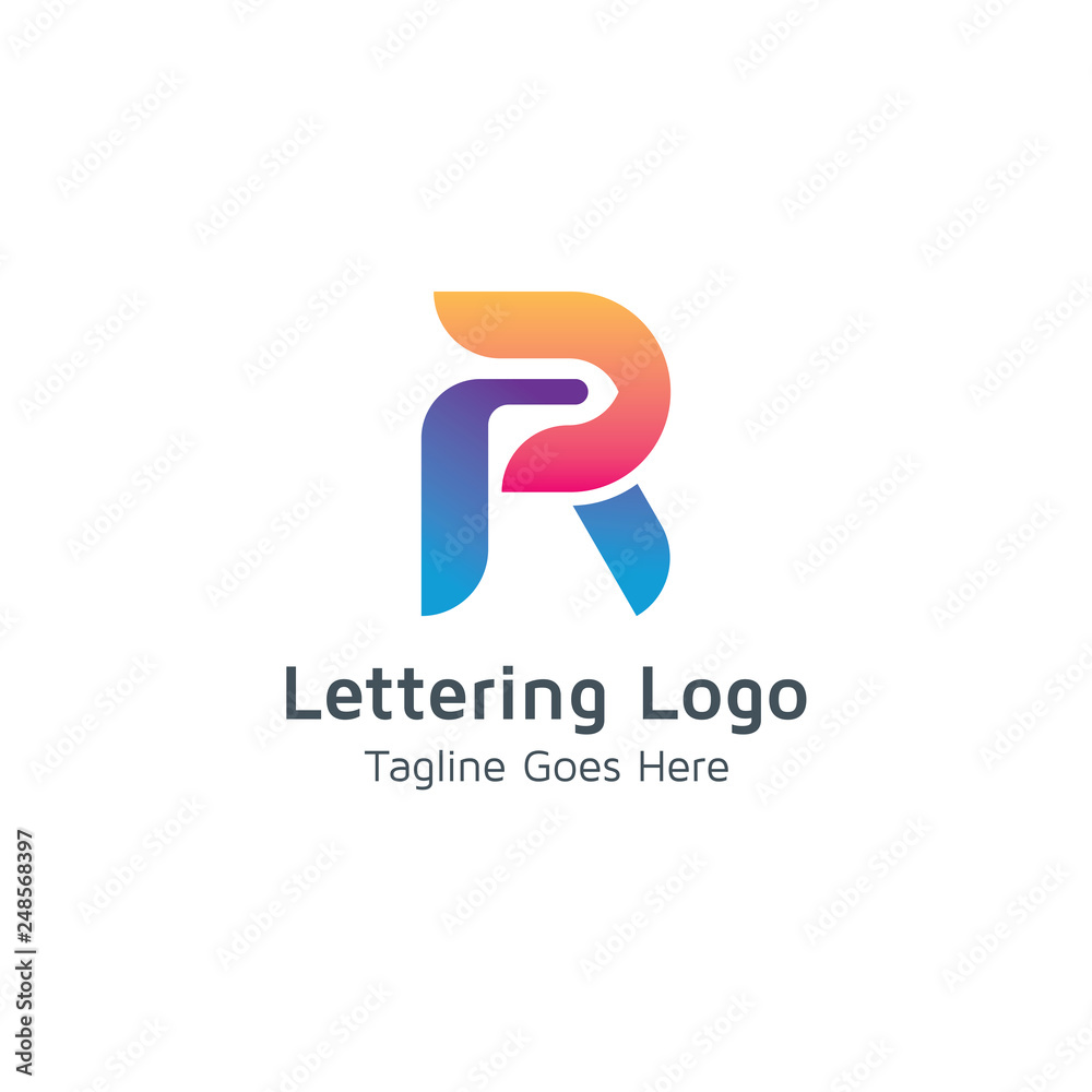 Lettering R Vector Lettering R Vector