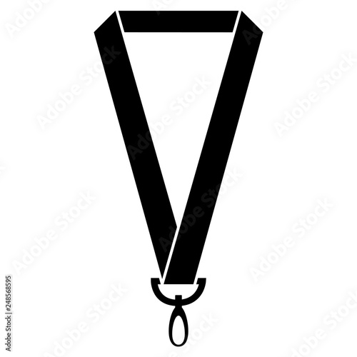 Simple Lanyard Vector Icon Illustration