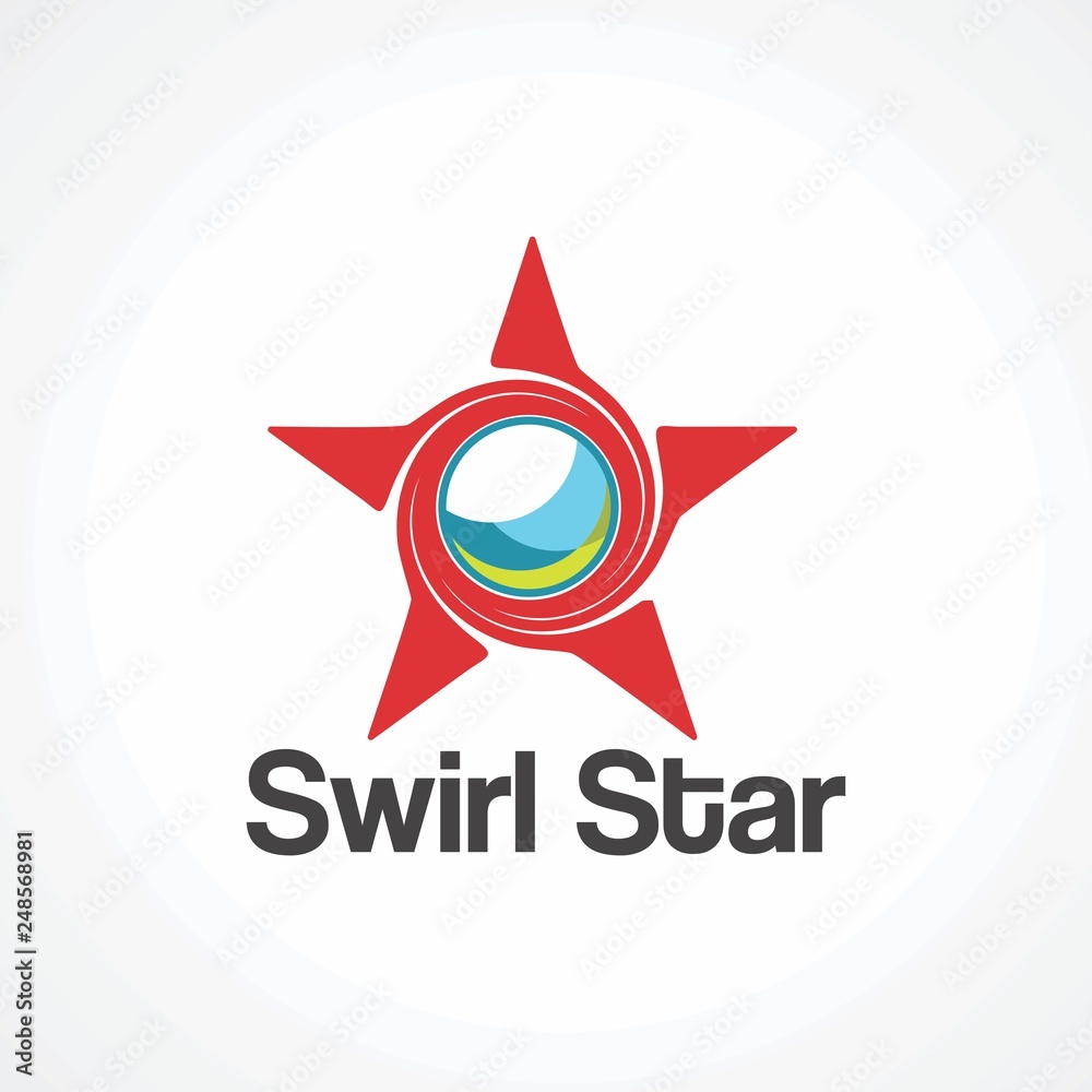 Obraz premium swirl star logo vector,icon,element, and element