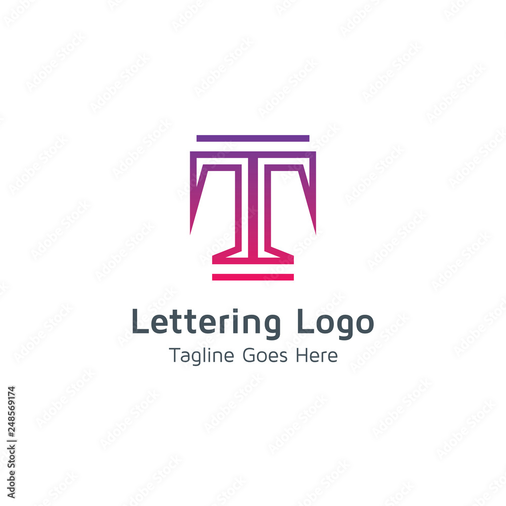 Lettering T Vector