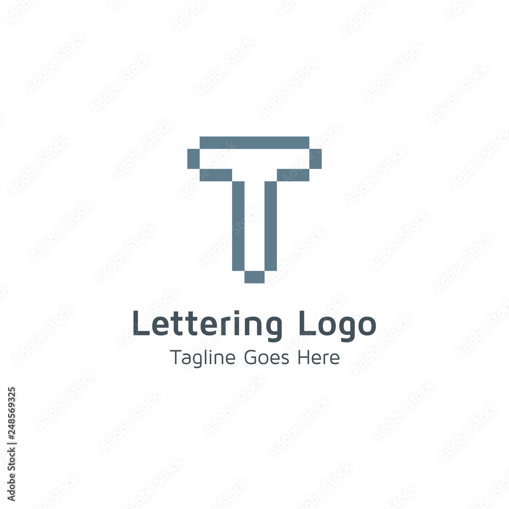 Lettering T Vector Lettering T Vector