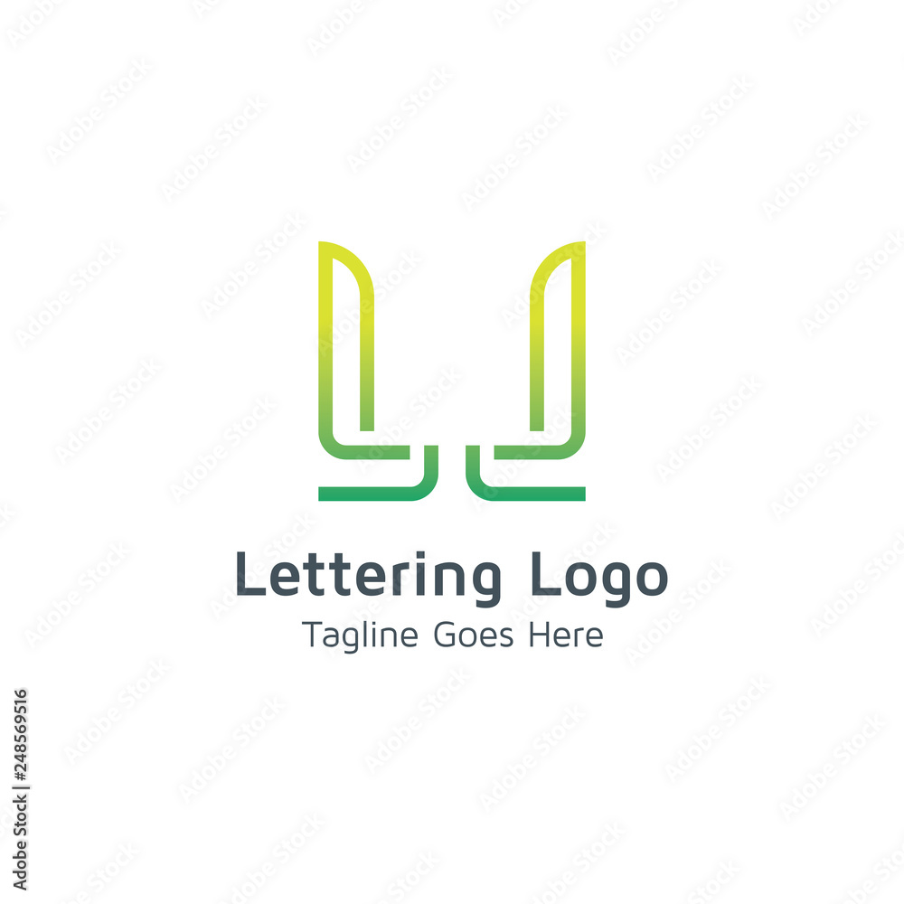 Lettering U Vector