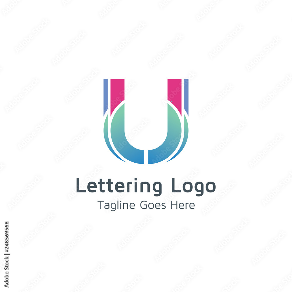 Lettering U Vector Lettering U Vector