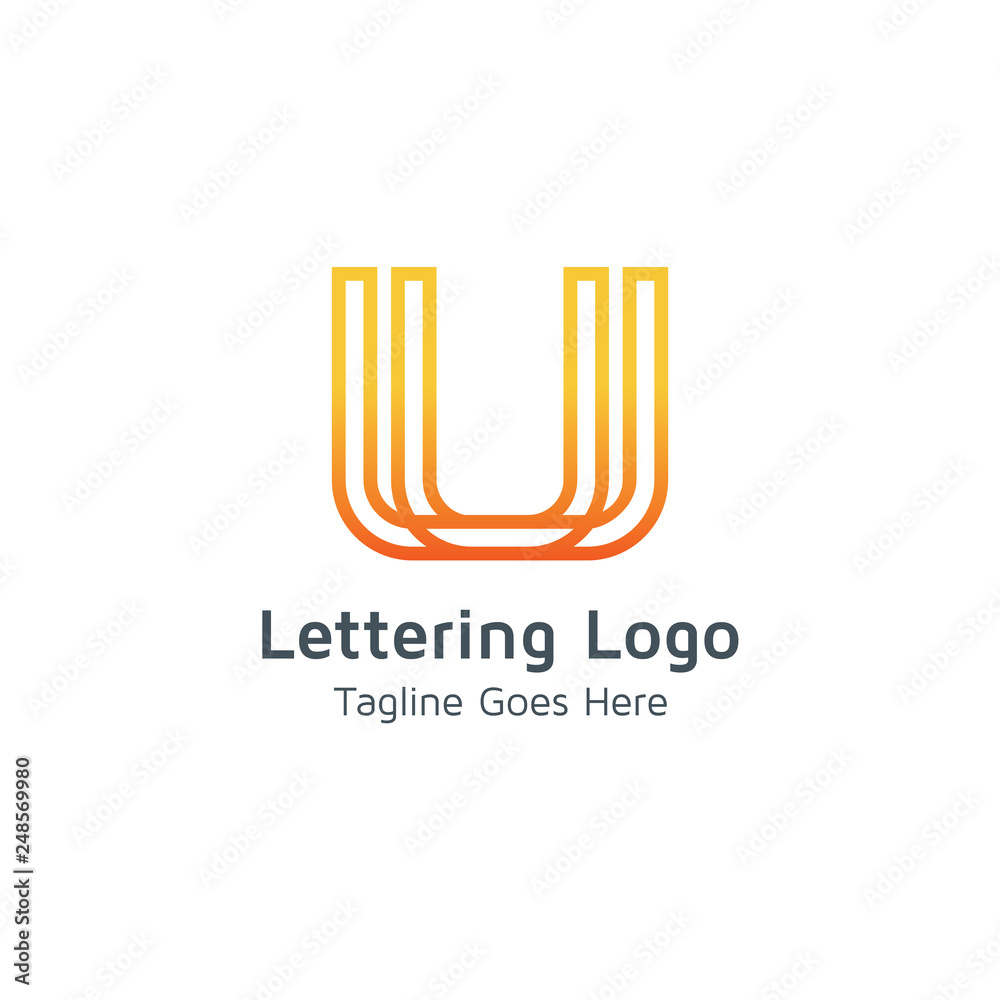 Lettering U Vector Lettering U Vector