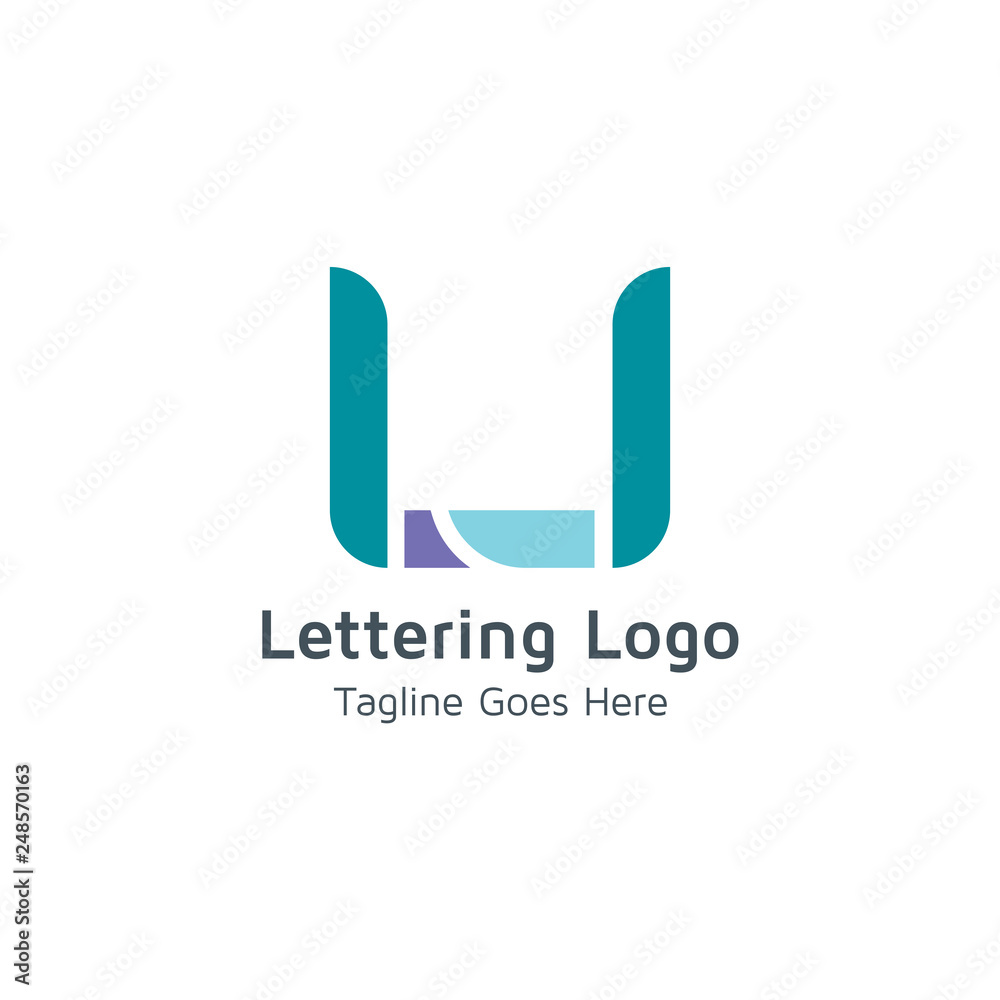 Lettering U Vector