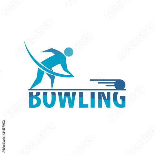 Vector People Bowling Logo
